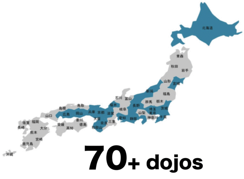 図: CoderDojo が各地域に広がっていく様子